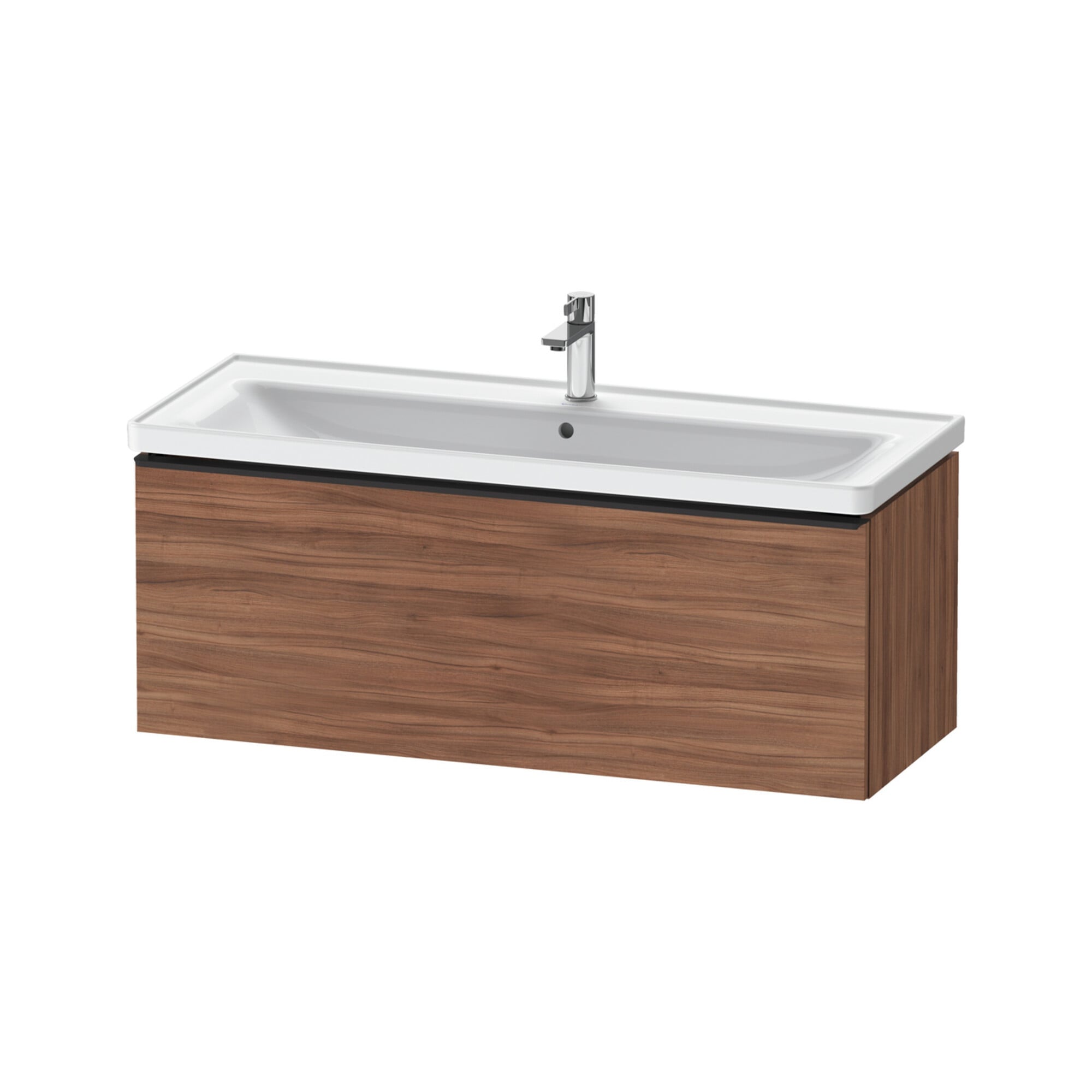 Duravit Waschtischunterschrank D-Neo 118,4x45,2x44cm, 1 A, wd, sw/Nuss Nat