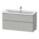 Duravit Waschtischunterschrank D-Neo 118,4x45,2x62,5cm, 2 A, wd, chr/Beton ma-1