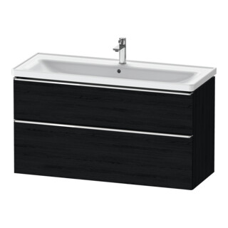Duravit Waschtischunterschrank D-Neo 118,4x45,2x62,5cm, 2 A, wd, chr/Eiche sw