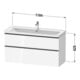 Duravit Waschtischunterschrank D-Neo 118,4x45,2x62,5cm, 2 A, wd, chr/Grap ma