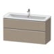Duravit Waschtischunterschrank D-Neo 118,4x45,2x62,5cm, 2 A, wd, chr/Leinen-1