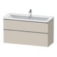 Duravit Waschtischunterschrank D-Neo 118,4x45,2x62,5cm, 2 A, wd, chr/Taup ma-1