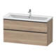 Duravit Waschtischunterschrank D-Neo 118,4x45,2x62,5cm, 2 A, wd, sw/Ei marm.-1