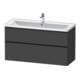 Duravit Waschtischunterschrank D-Neo 118,4x45,2x62,5cm, 2 A, wd, sw/Grap ma-1