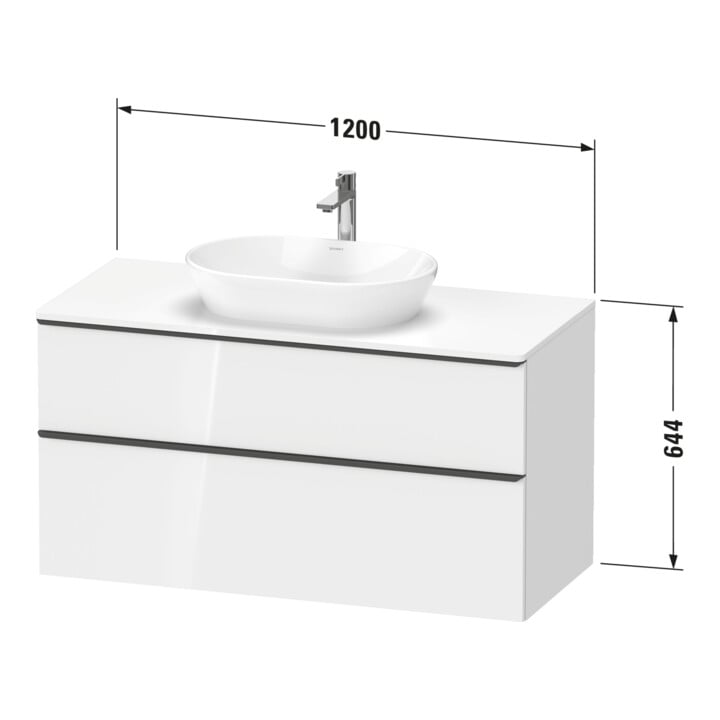 Duravit Waschtischunterschrank D-Neo 120x55cm, ES geb/Ei N, 2 SBK, 1 A, 1 Pl