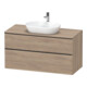 Duravit Waschtischunterschrank D-Neo 120x55cm, sw/Ei ma, 2 SBK, 1 A, 1 Pl