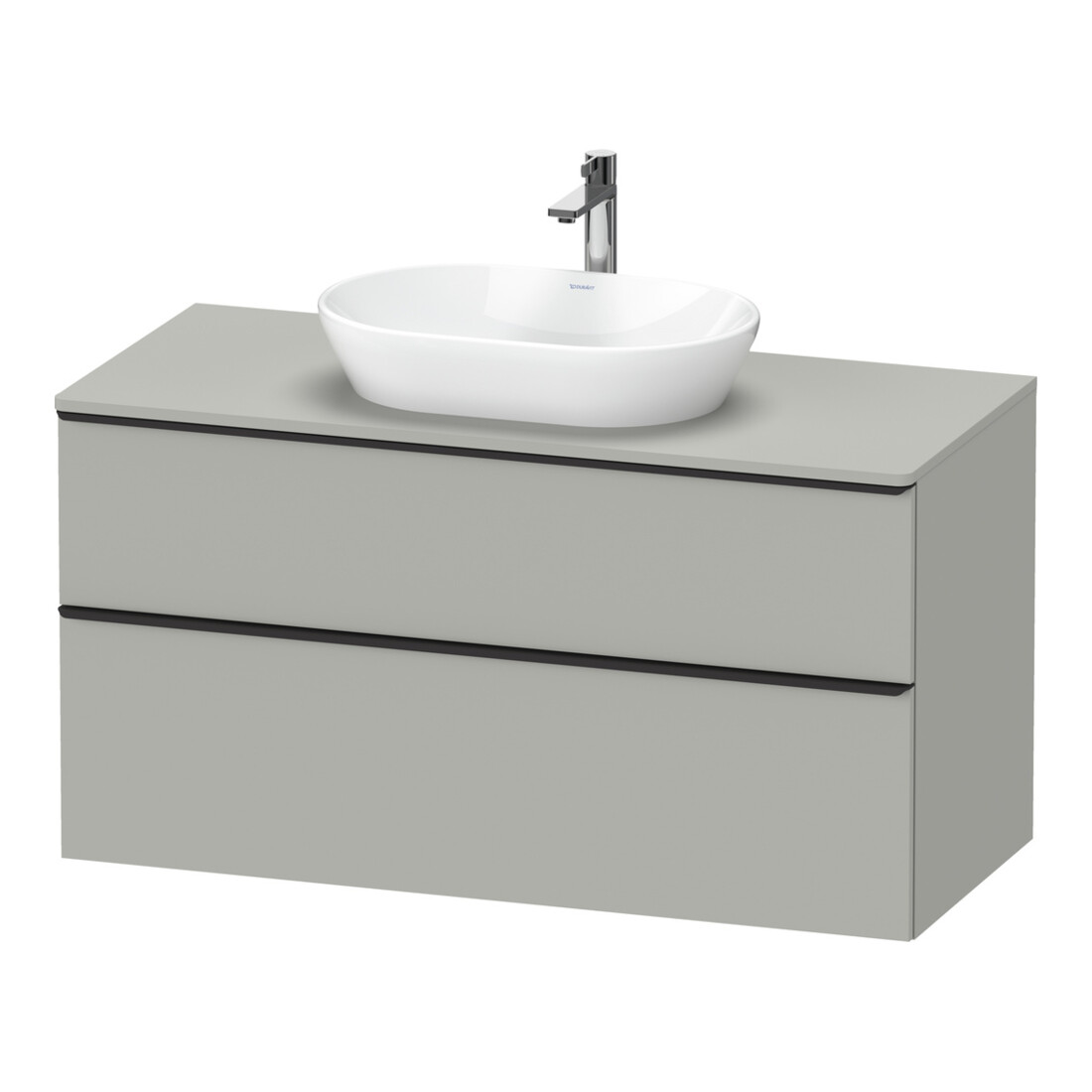 Duravit Waschtischunterschrank D-Neo 120x55cm, sw/gr m, 2 SBK, 1 A, 1 Pl