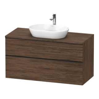 Duravit Waschtischunterschrank D-Neo 120x55cm, sw/Nuss d, 2 SBK, 1 A, 1 Pl