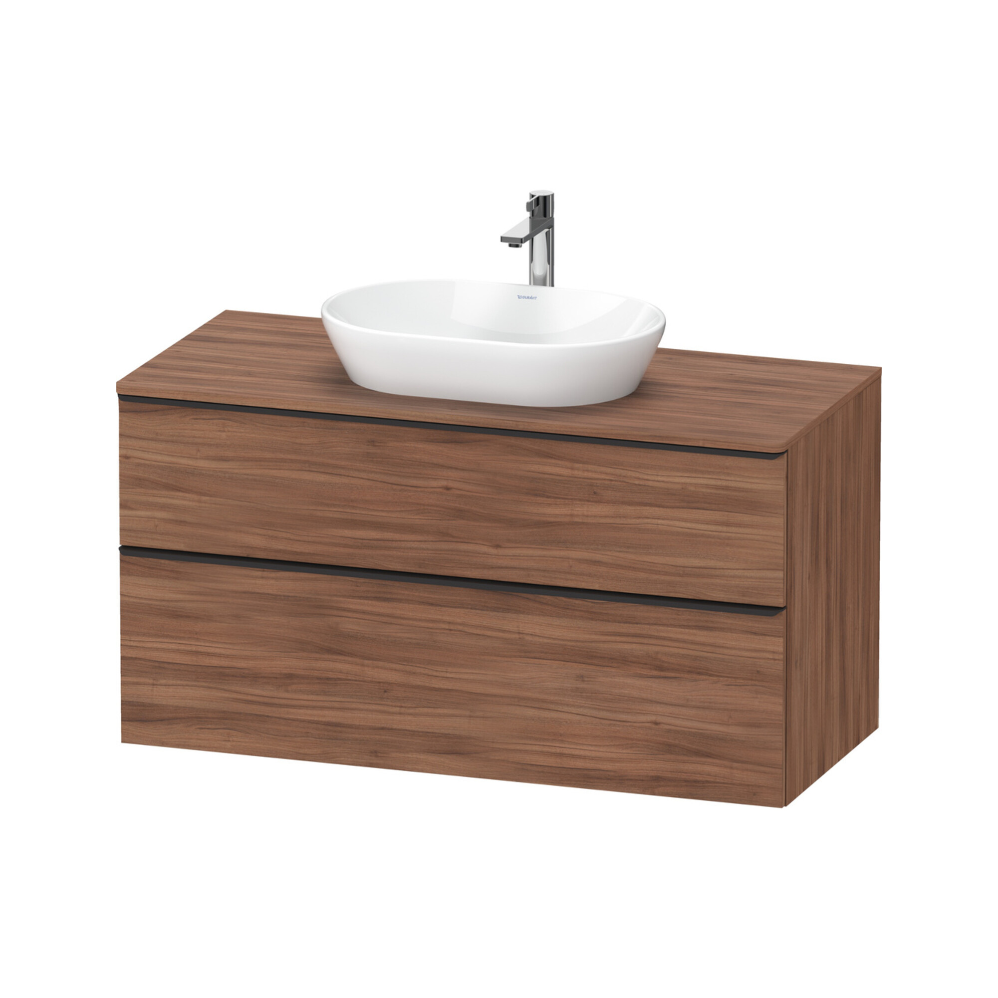 Duravit Waschtischunterschrank D-Neo 120x55cm, sw/Nuss N, 2 SBK, 1 A, 1 Pl
