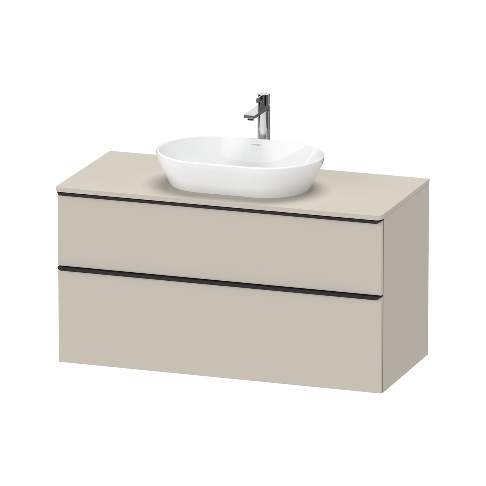 Duravit Waschtischunterschrank D-Neo 120x55cm, sw/Taup m, 2 SBK, 1 A, 1 Pl