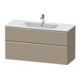 Duravit Waschtischunterschrank D-Neo 121x46,2cm, ch/Lein, 1 Schubk., 1 Ausz.-1