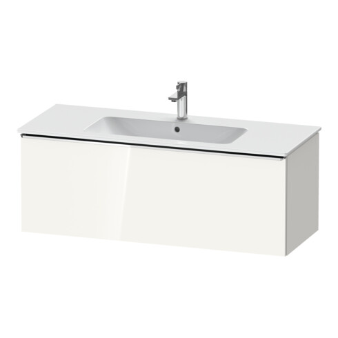 Duravit Waschtischunterschrank D-Neo 121x46,2cm, chr/we hgl, 1 Ausz., wandhängend