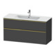 Duravit Waschtischunterschrank D-Neo 121x46,2cm, g pol/gra m, 1 Kast, 1 Ausz.-1