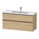 Duravit Waschtischunterschrank D-Neo 121x46,2cm, sw/Ei N, 1 Schubk., 1 Ausz.-1