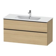 Duravit Waschtischunterschrank D-Neo 121x46,2cm, sw/Ei N, 1 Schubk., 1 Ausz.