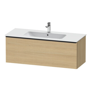 Duravit Waschtischunterschrank D-Neo 121x46,2cm, sw/Ei Nat, 1 Ausz., wandhängend