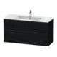 Duravit Waschtischunterschrank D-Neo 121x46,2cm, sw/Ei sw, 1 Schubk., 1 Ausz.-1