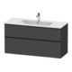 Duravit Waschtischunterschrank D-Neo 121x46,2cm, sw/Grap m, 1 Kast, 1 Ausz.-1
