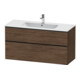 Duravit Waschtischunterschrank D-Neo 121x46,2cm, sw/Nuss d, 1 Kast, 1 Ausz.-1