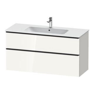 Duravit Waschtischunterschrank D-Neo 121x46,2cm, sw/w hgl, 1 Schubk., 1 Ausz.