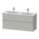 Duravit Waschtischunterschrank D-Neo 128x46,2cm, 1 Kast, 1 A, chr/Beton ma-1