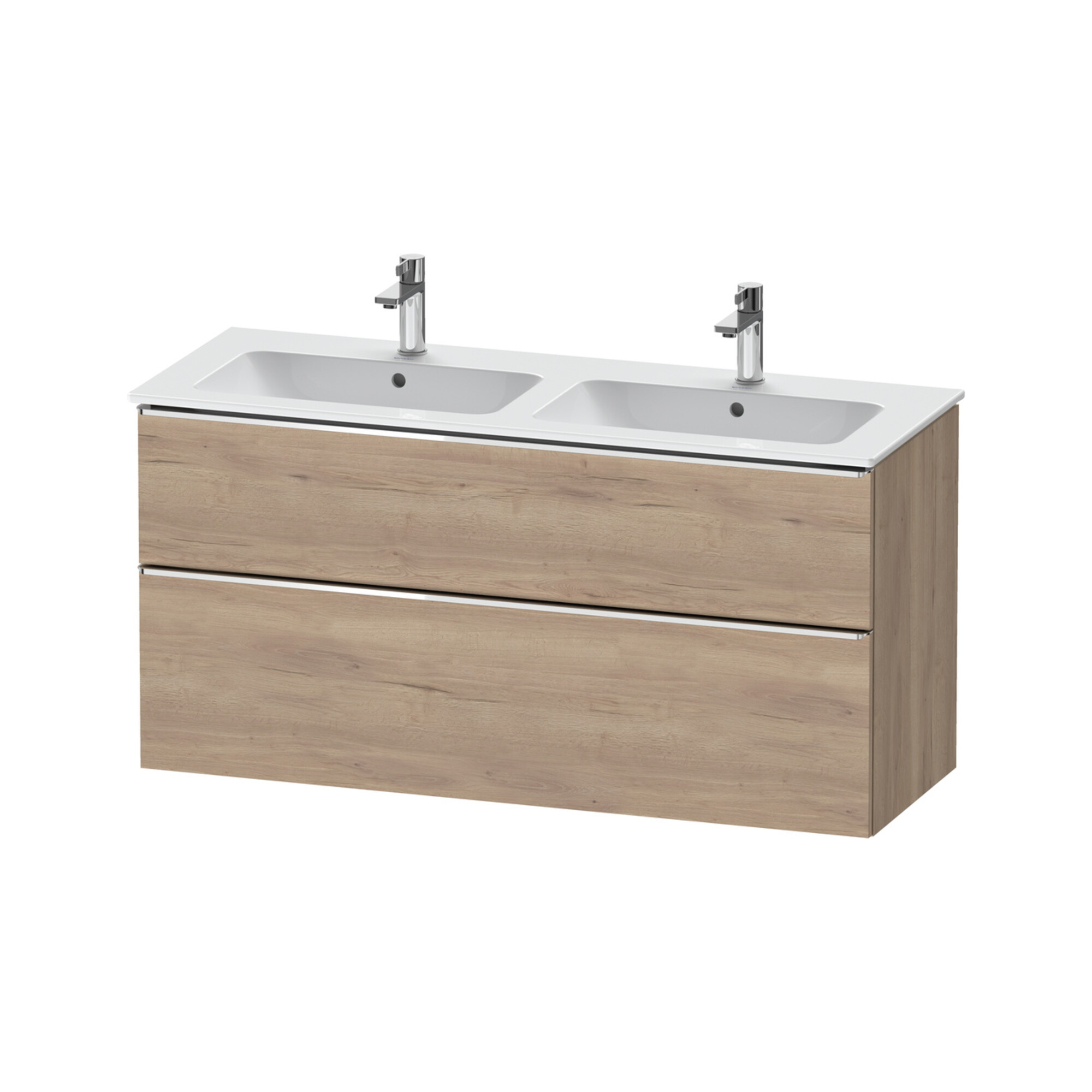 Duravit Waschtischunterschrank D-Neo 128x46,2cm, 1 Kast, 1 A, chr/Eiche marm.
