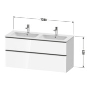 Duravit Waschtischunterschrank D-Neo 128x46,2cm, 1 Kast, 1 A, chr/Eiche sw-4