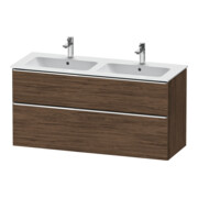 Duravit Waschtischunterschrank D-Neo 128x46,2cm, 1 Kast, 1 A, chr/Nussb dkl.