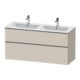 Duravit Waschtischunterschrank D-Neo 128x46,2cm, 1 Kast, 1 A, ES geb/Taupe ma-1
