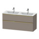 Duravit Waschtischunterschrank D-Neo 128x46,2cm, 1 Kast, 1 A, g pol/Basalt ma-1