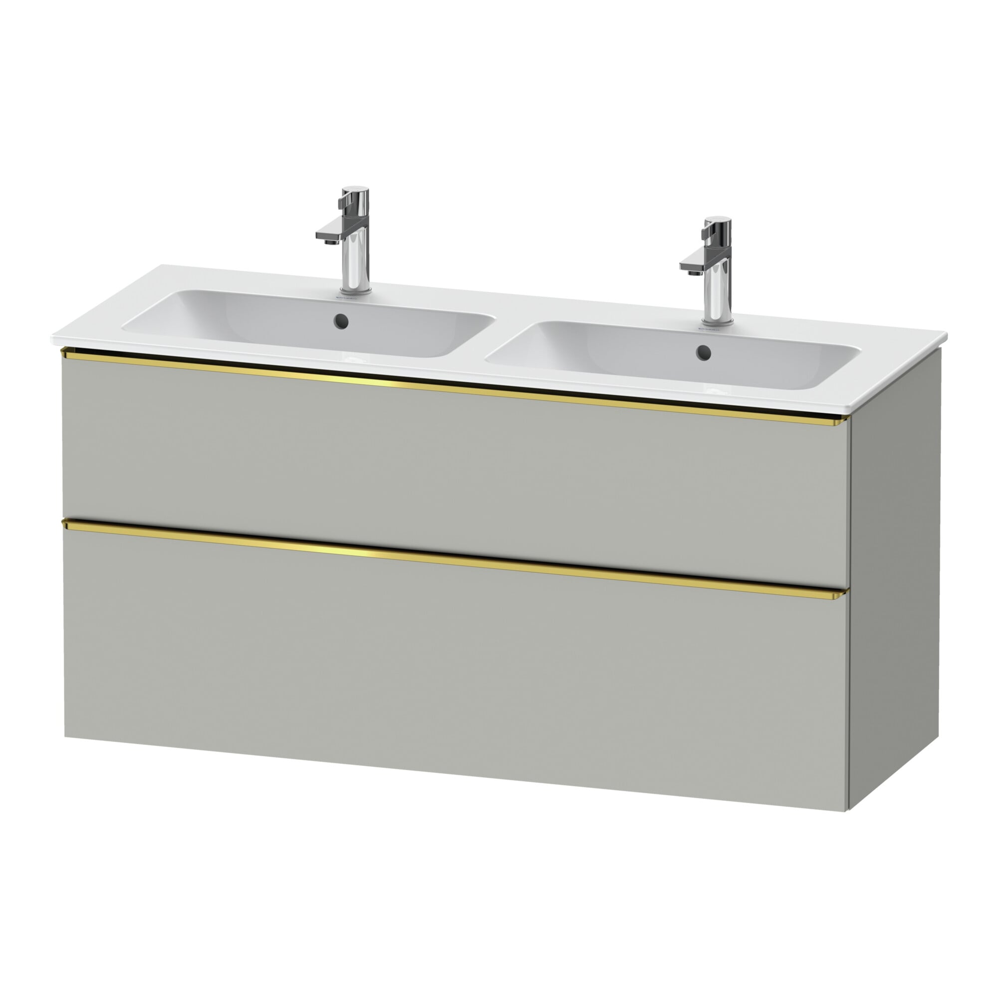 Duravit Waschtischunterschrank D-Neo 128x46,2cm, 1 Kast, 1 A, gol pol/grau ma