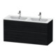 Duravit Waschtischunterschrank D-Neo 128x46,2cm, 1 Kast, 1 A, sw/Ei sw-1