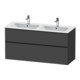 Duravit Waschtischunterschrank D-Neo 128x46,2cm, 1 Kast, 1 A, sw/Grap ma-1