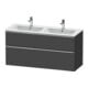 Duravit Waschtischunterschrank D-Neo 128x46,2cm, 1 Kast, 1 Ausz., chr/Grap ma-1
