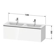 Duravit Waschtischunterschrank D-Neo 128x46,2x44cm, 1 A, wandhängend, chr/Eiche Nat-4