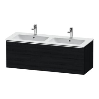 Duravit Waschtischunterschrank D-Neo 128x46,2x44cm, 1 A, wandhängend, chr/Eiche sw