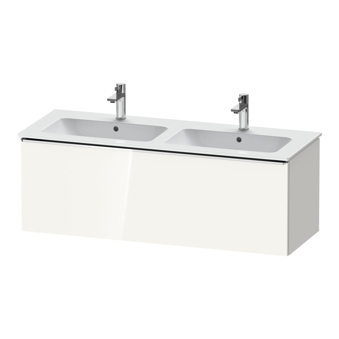Duravit Waschtischunterschrank D-Neo 128x46,2x44cm, 1 A, wandhängend, chr/we hgl