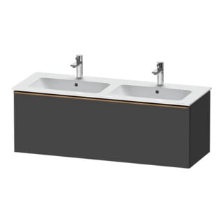 Duravit Waschtischunterschrank D-Neo 128x46,2x44cm, 1 A, wd, b geb/Graphit ma
