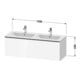 Duravit Waschtischunterschrank D-Neo 128x46,2x44cm, 1 A, wd, ES geb/Eiche sw