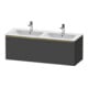 Duravit Waschtischunterschrank D-Neo 128x46,2x44cm, 1 A, wd, g pol/Graphit ma-1