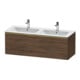 Duravit Waschtischunterschrank D-Neo 128x46,2x44cm, 1 A, wd, g pol/Nussb dkl.-1