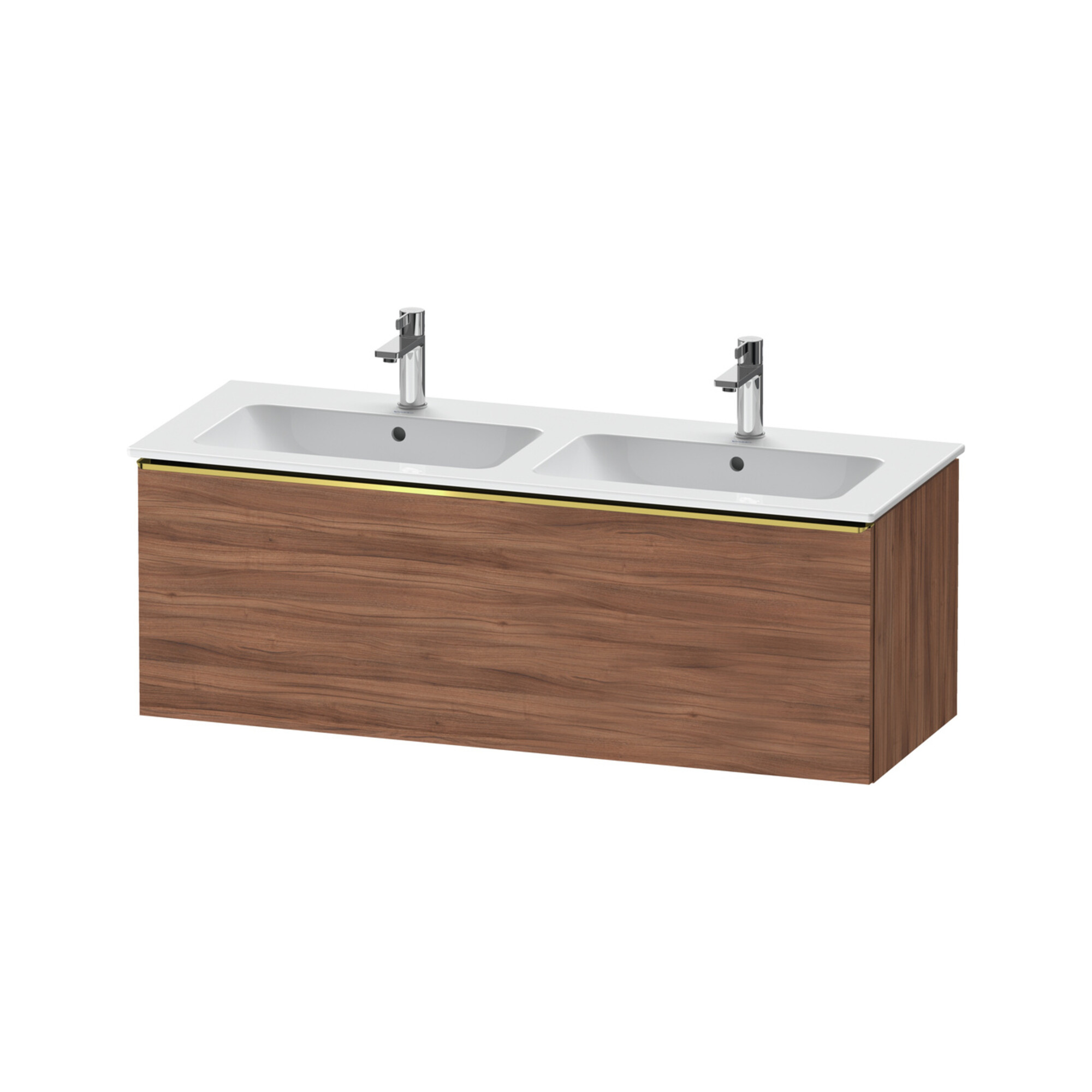 Duravit Waschtischunterschrank D-Neo 128x46,2x44cm, 1 A, wd, g pol/Nussb Nat