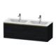 Duravit Waschtischunterschrank D-Neo 128x46,2x44cm, 1 A, wd, gol pol/Eiche sw-1