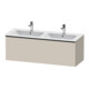 Duravit Waschtischunterschrank D-Neo 128x46,2x44cm, 1 A, wd, schwarz/Taupe ma-1