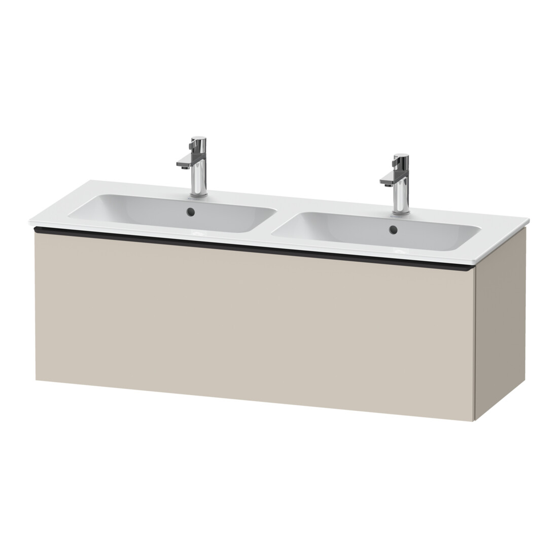 Duravit Waschtischunterschrank D-Neo 128x46,2x44cm, 1 A, wd, schwarz/Taupe ma