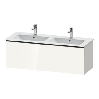 Duravit Waschtischunterschrank D-Neo 128x46,2x44cm, 1 A, wd, schwarz/weiß hgl