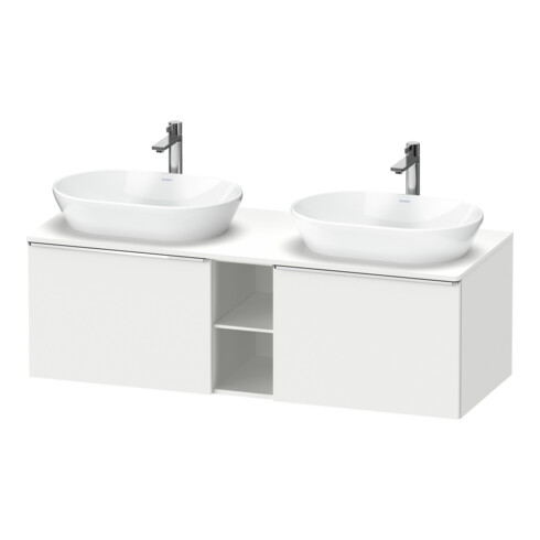 Duravit Waschtischunterschrank D-Neo 140x55cm, 2 A, 1 Pl, B beids., chr/we ma