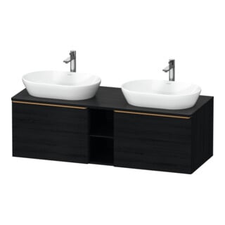 Duravit Waschtischunterschrank D-Neo 140x55cm, 2 A, 1 Pl, B bs, b geb/Ei sw