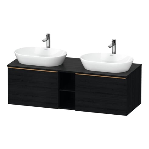 Duravit Waschtischunterschrank D-Neo 140x55cm, 2 A, 1 Pl, B bs, b geb/Ei sw