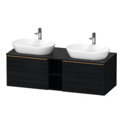 Duravit Waschtischunterschrank D-Neo 140x55cm, 2 A, 1 Pl, B bs, b geb/Ei sw
